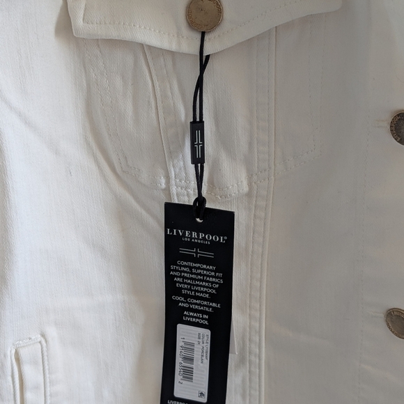 Liverpool Los Angeles Classic Jean Jacket | Porcelain | Size 2XL | NWT - Picture 9 of 10